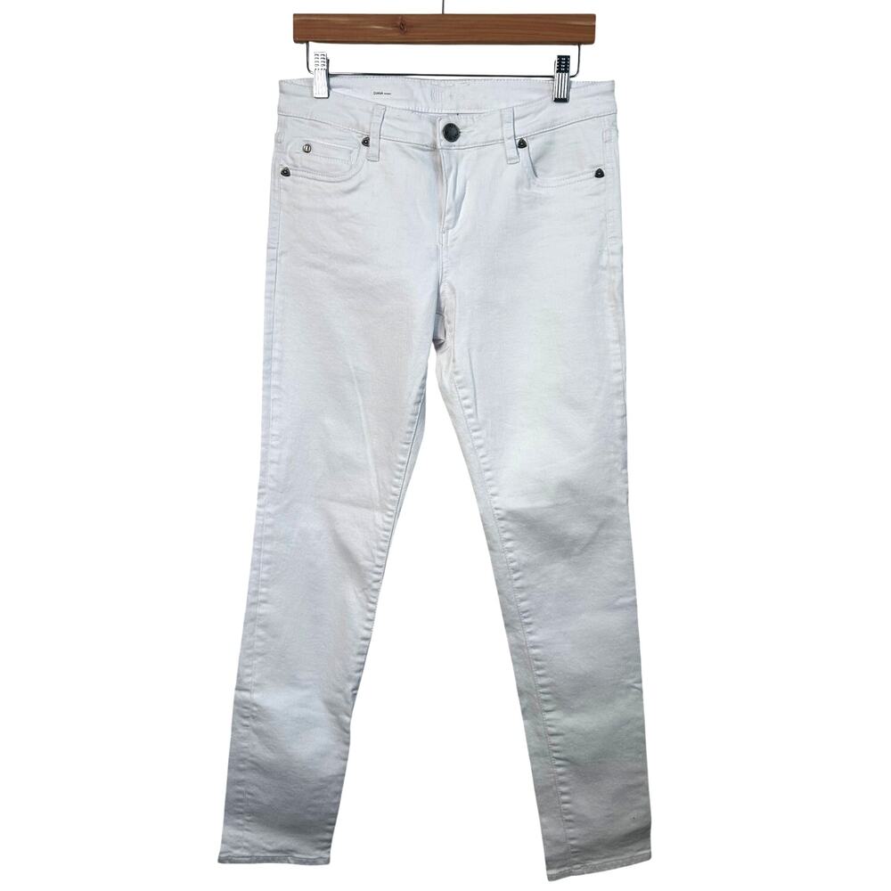 Kut from the Kloth Diana White Skinny Jeans SIZE 6 Mid Rise Stretch Casual